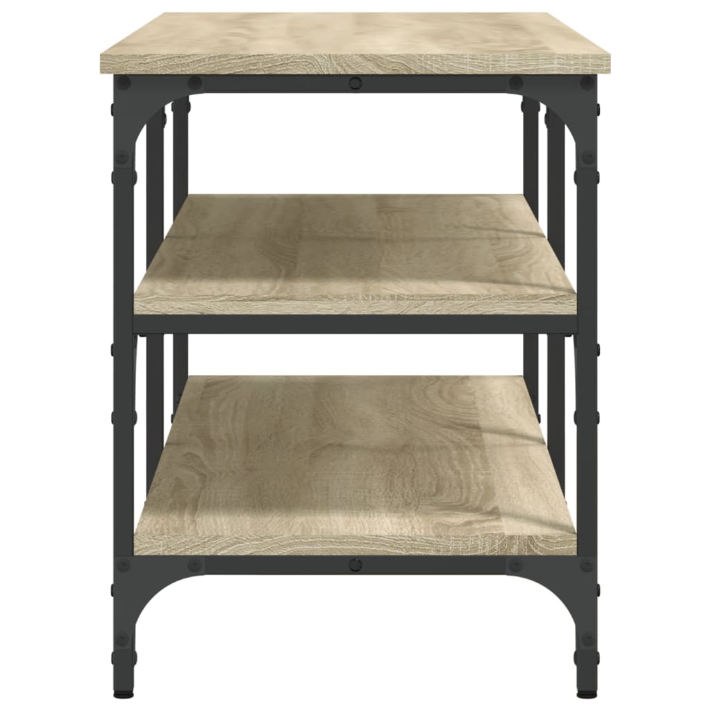 Schoenenbankje 100X38,5X49 Cm Bewerkt Hout Kleurig 100 x 38.5 x 49 cm Sonoma eiken