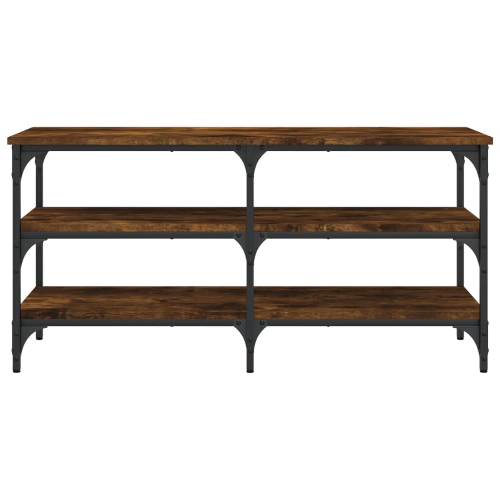 Schoenenbankje 100X38,5X49 Cm Bewerkt Hout Kleurig 100 x 38.5 x 49 cm Gerookt eiken