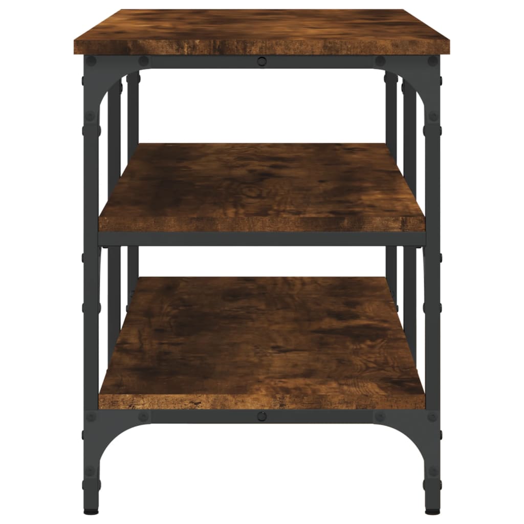 Schoenenbankje 100X38,5X49 Cm Bewerkt Hout Kleurig 100 x 38.5 x 49 cm Gerookt eiken