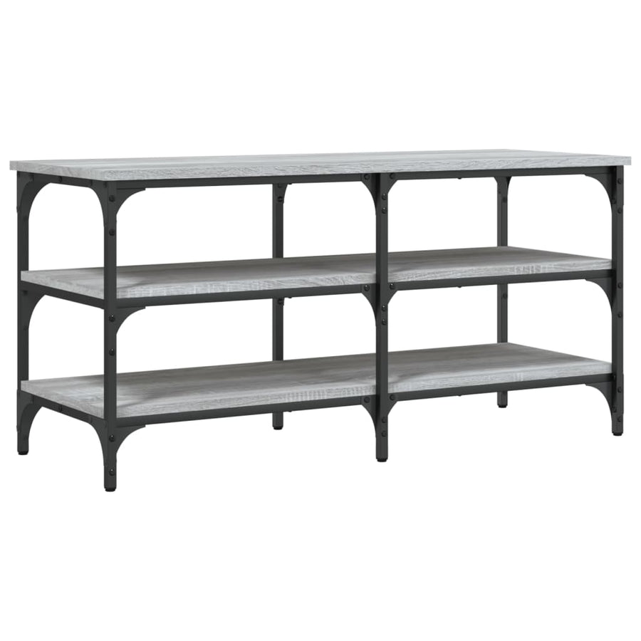 Schoenenbankje 100X38,5X49 Cm Bewerkt Hout 100 x 38.5 x 49 cm Grijs sonoma