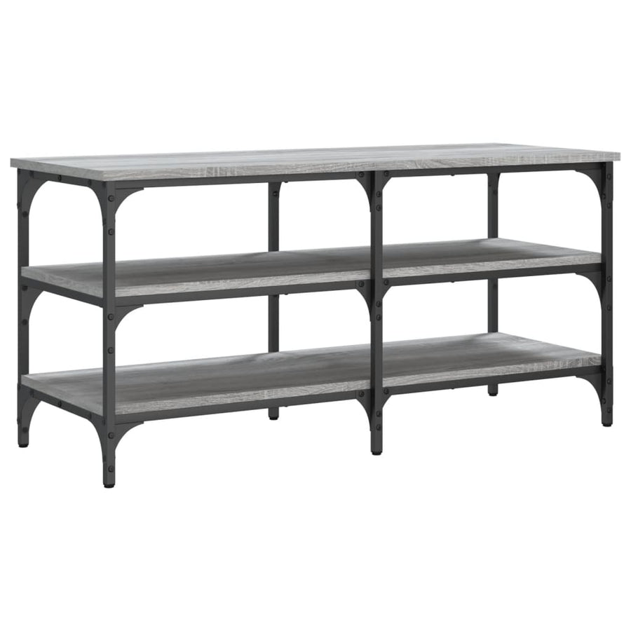 Schoenenbankje 100X38,5X49 Cm Bewerkt Hout 100 x 38.5 x 49 cm Grijs sonoma