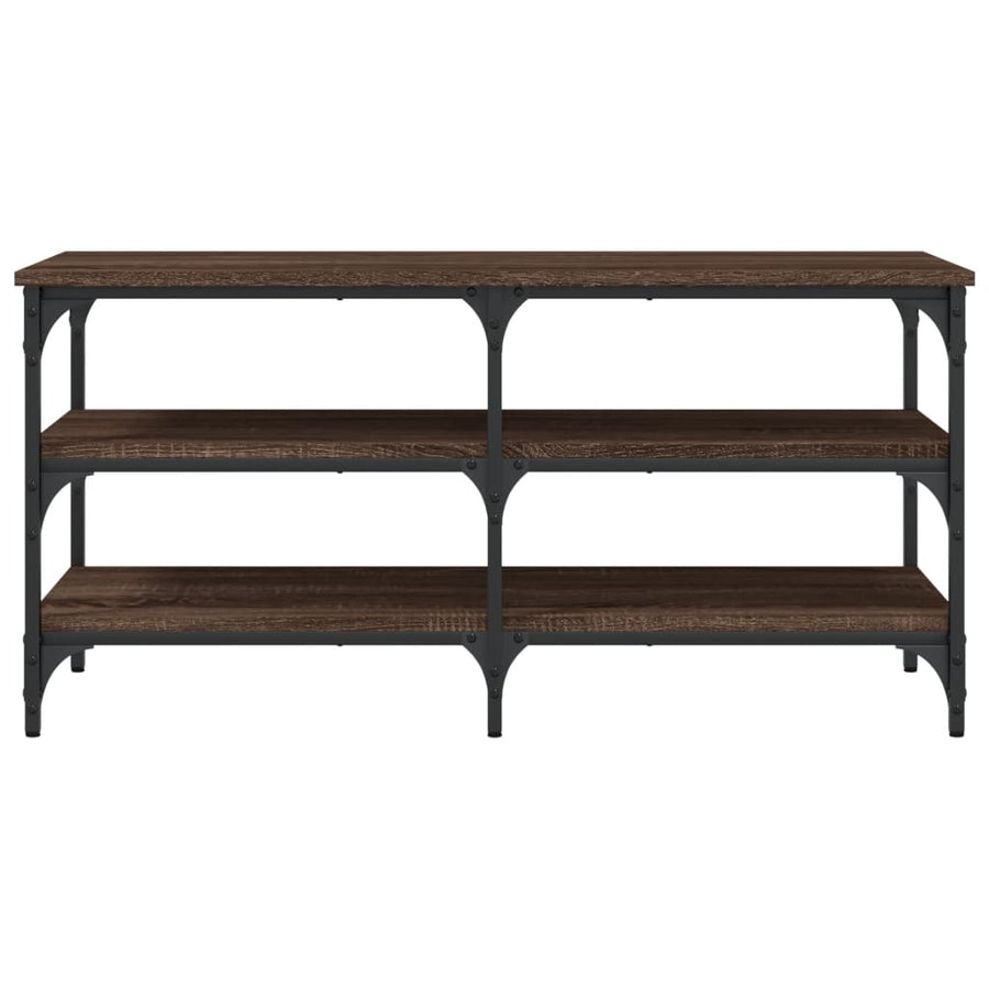 Schoenenbankje 100X38,5X49 Cm Bewerkt Hout Bruineikenkleurig 100 x 38.5 x 49 cm bruin eikenkleur
