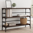Console table 100x32x75 cm engineered wood brown oak color