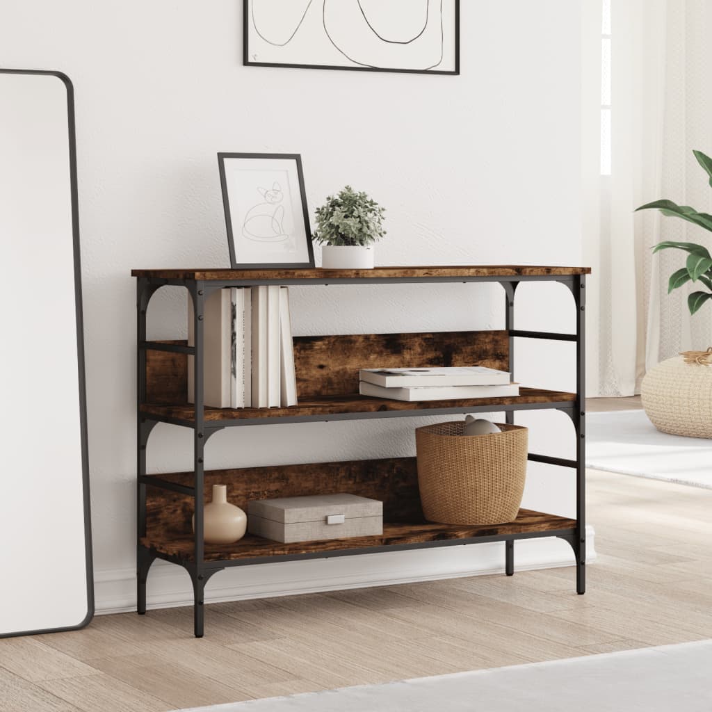 Wandtafel 100X32X75 Cm Bewerkt Hout Kleurig Gerookt eiken