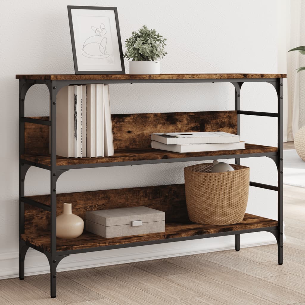 Wandtafel 100X32X75 Cm Bewerkt Hout Kleurig Gerookt eiken