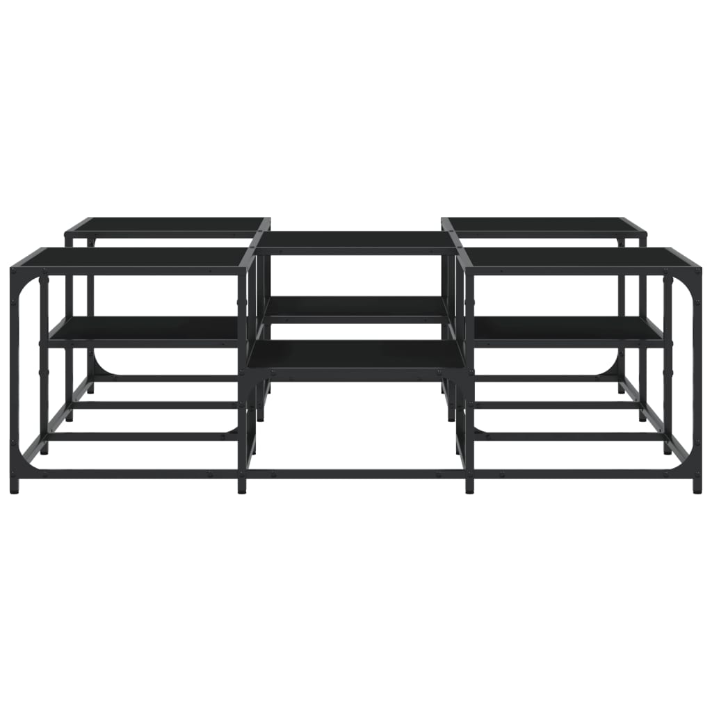 Salontafel Bewerkt Hout 121 x 121 x 40 cm Zwart