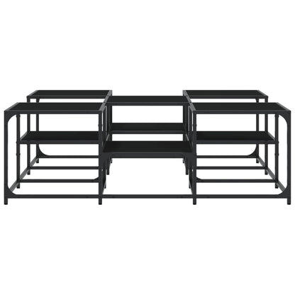 Salontafel Bewerkt Hout 121 x 121 x 40 cm Zwart
