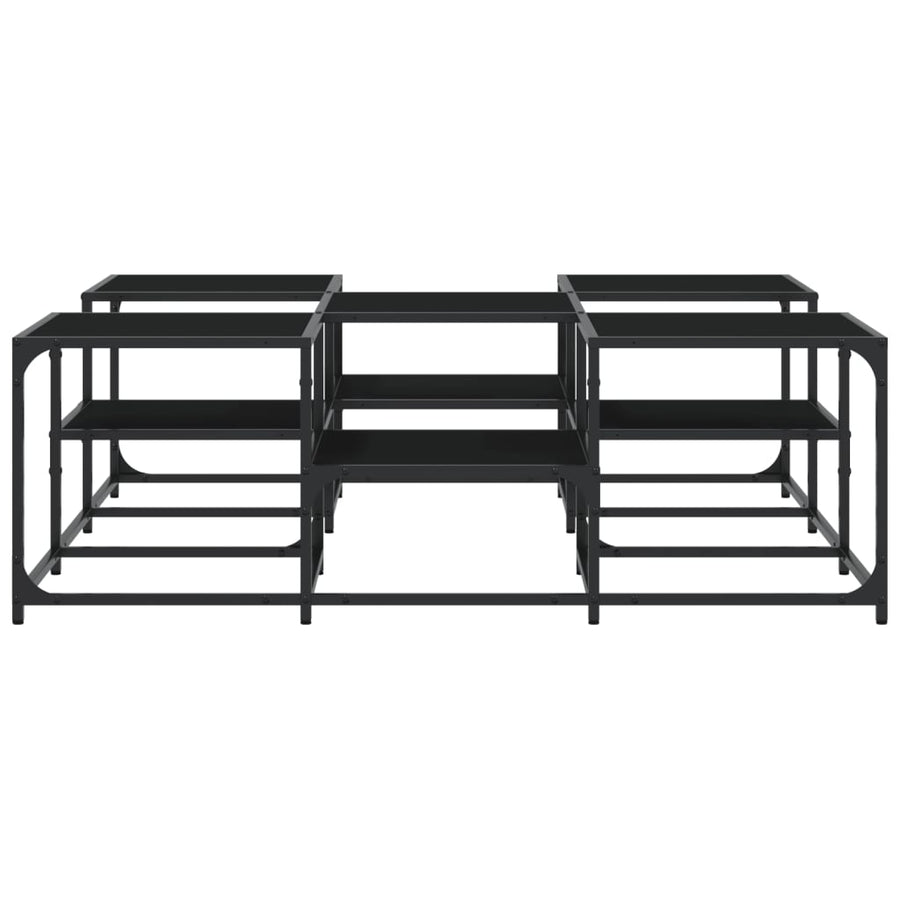 Salontafel Bewerkt Hout 121 x 121 x 40 cm Zwart