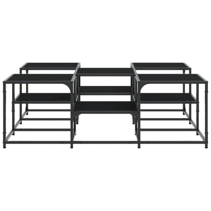 Salontafel Bewerkt Hout 121 x 121 x 40 cm Zwart