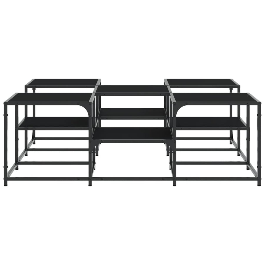 Salontafel Bewerkt Hout 121 x 121 x 40 cm Zwart