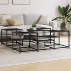 Coffee table 121x121x40 cm treated wood black