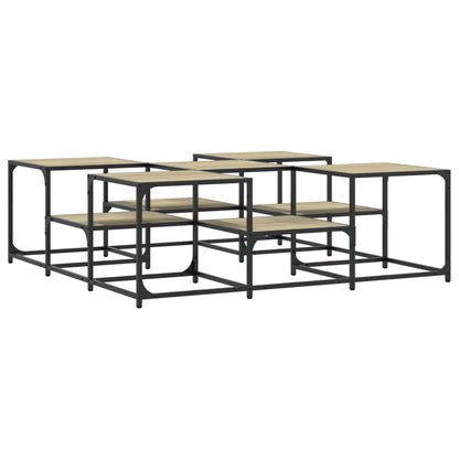 Salontafel Bewerkt Hout Kleurig 121 x 121 x 40 cm Sonoma eiken