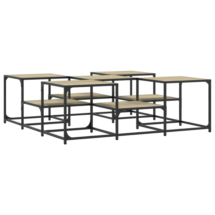 Salontafel Bewerkt Hout Kleurig 121 x 121 x 40 cm Sonoma eiken