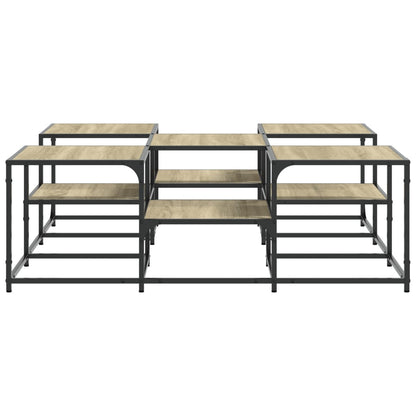 Salontafel Bewerkt Hout Kleurig 121 x 121 x 40 cm Sonoma eiken