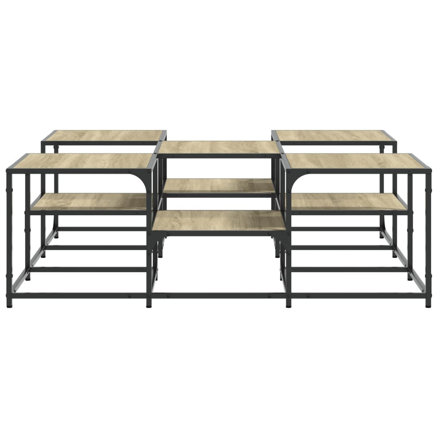 Salontafel Bewerkt Hout Kleurig 121 x 121 x 40 cm Sonoma eiken