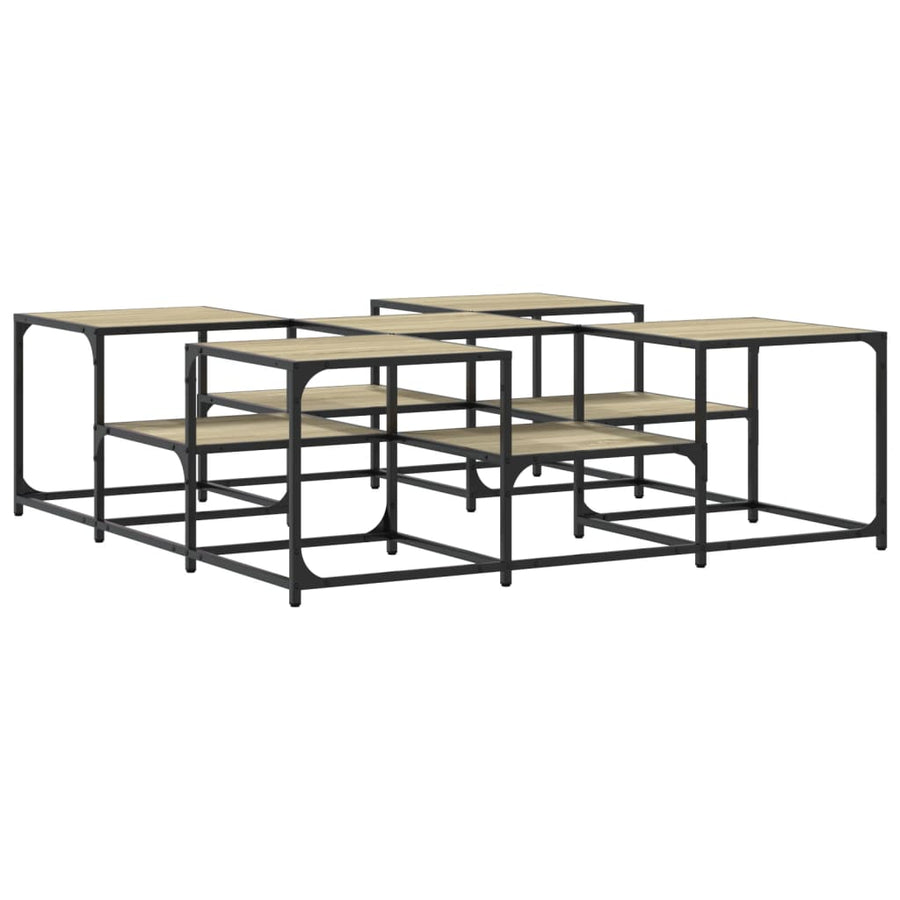 Salontafel Bewerkt Hout Kleurig 121 x 121 x 40 cm Sonoma eiken