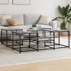 Salontafel 121x121x40 cm bewerkt hout grijs