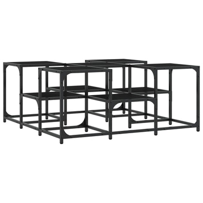 Salontafel Bewerkt Hout 91 x 91 x 40 cm Zwart