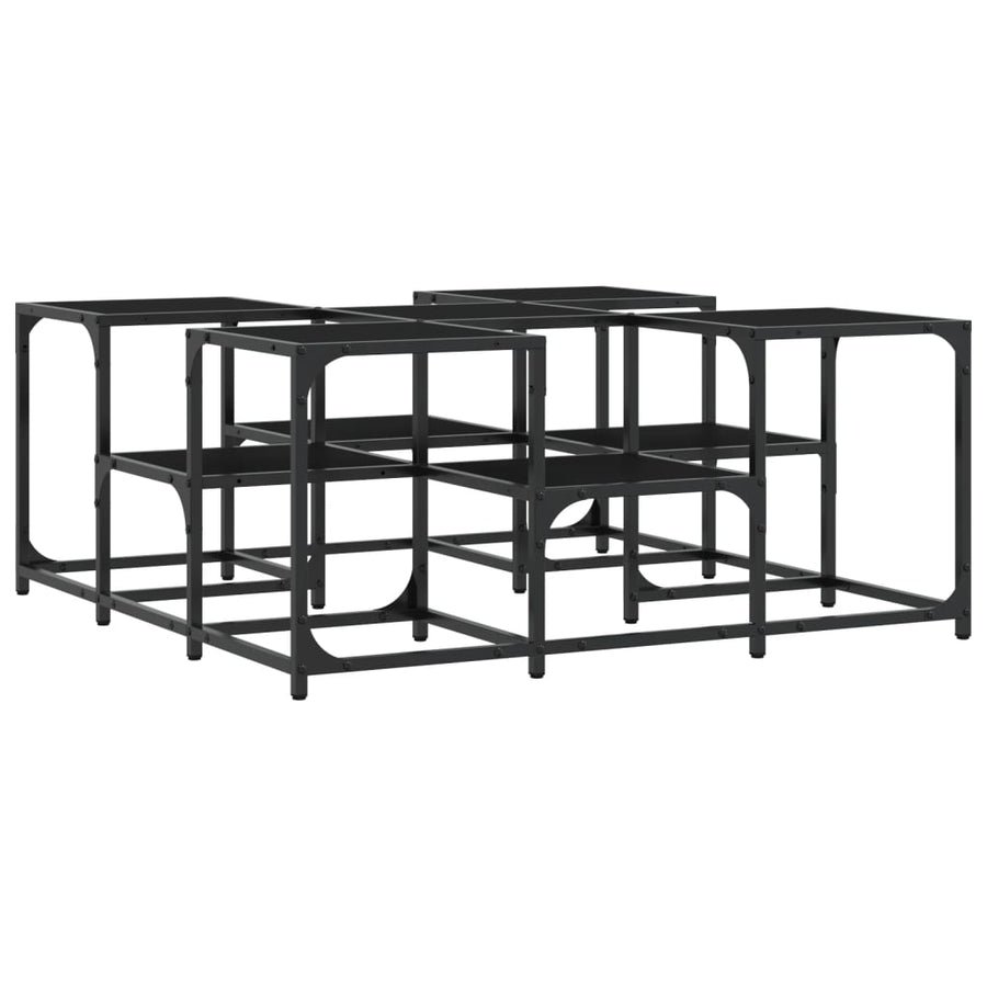Salontafel Bewerkt Hout 91 x 91 x 40 cm Zwart