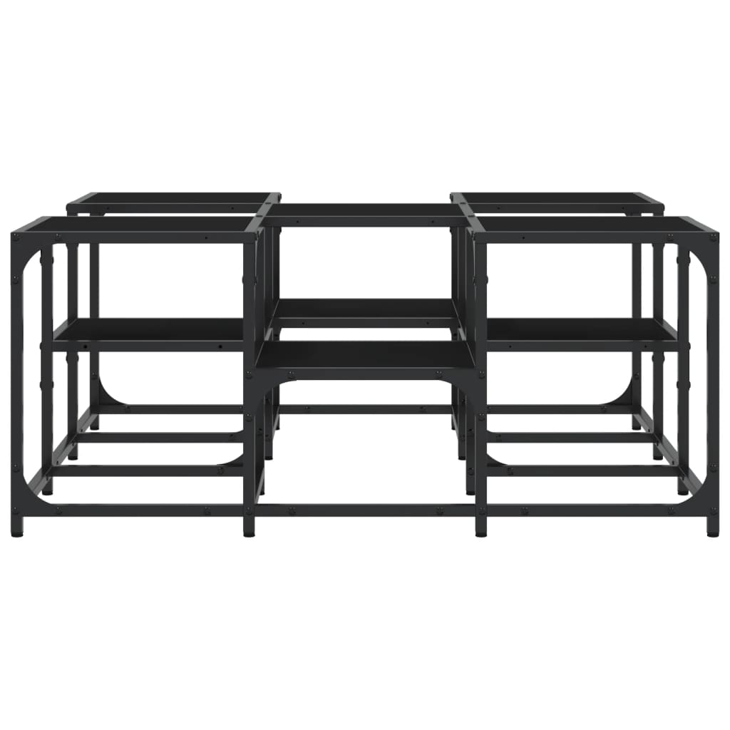 Salontafel Bewerkt Hout 91 x 91 x 40 cm Zwart