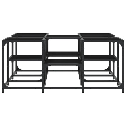 Salontafel Bewerkt Hout 91 x 91 x 40 cm Zwart