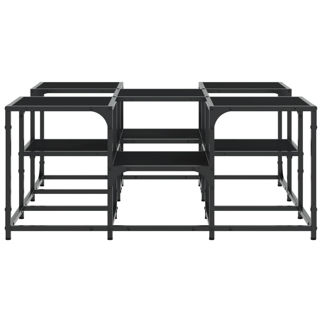 Salontafel Bewerkt Hout 91 x 91 x 40 cm Zwart