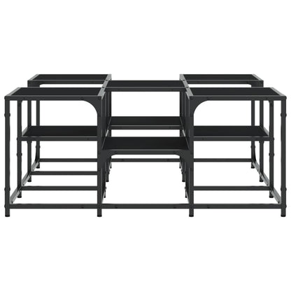 Salontafel Bewerkt Hout 91 x 91 x 40 cm Zwart