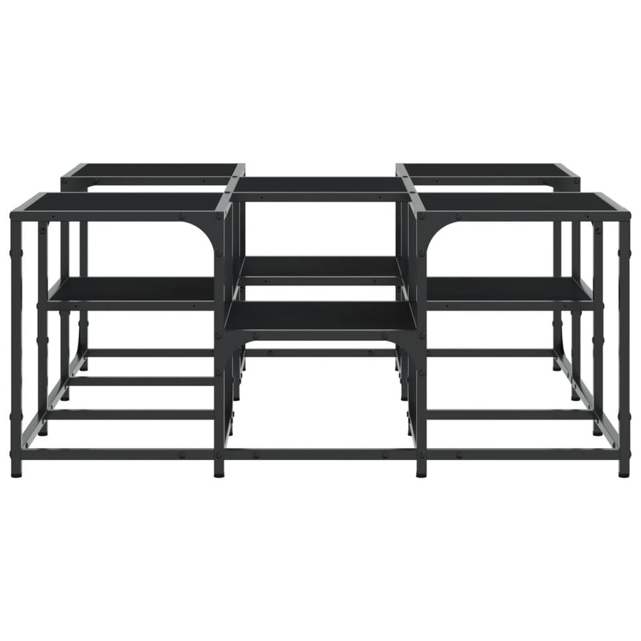 Salontafel Bewerkt Hout 91 x 91 x 40 cm Zwart