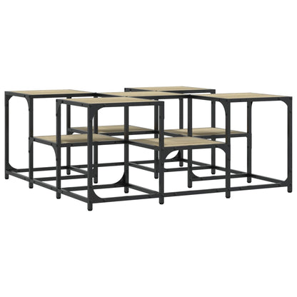 Salontafel Bewerkt Hout Kleurig 91 x 91 x 40 cm Sonoma eiken