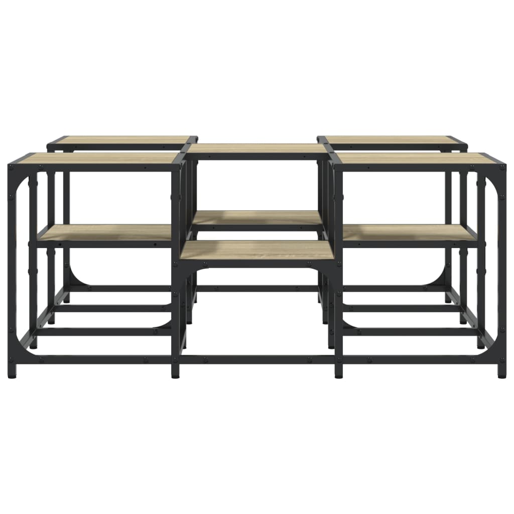 Salontafel Bewerkt Hout Kleurig 91 x 91 x 40 cm Sonoma eiken