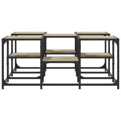 Salontafel Bewerkt Hout Kleurig 91 x 91 x 40 cm Sonoma eiken