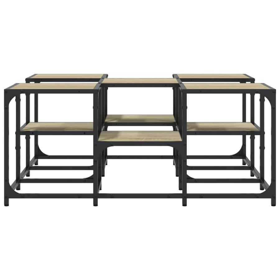 Salontafel Bewerkt Hout Kleurig 91 x 91 x 40 cm Sonoma eiken