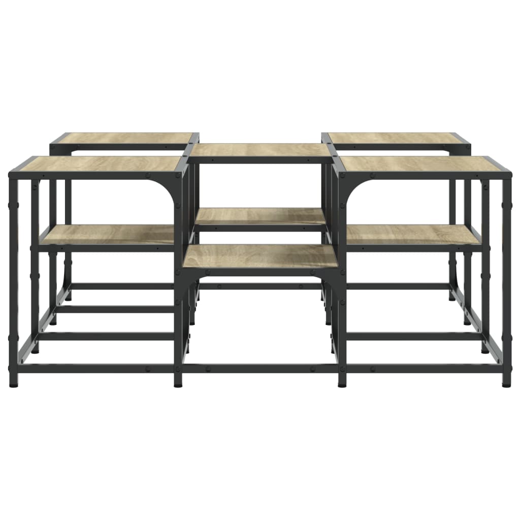 Salontafel Bewerkt Hout Kleurig 91 x 91 x 40 cm Sonoma eiken