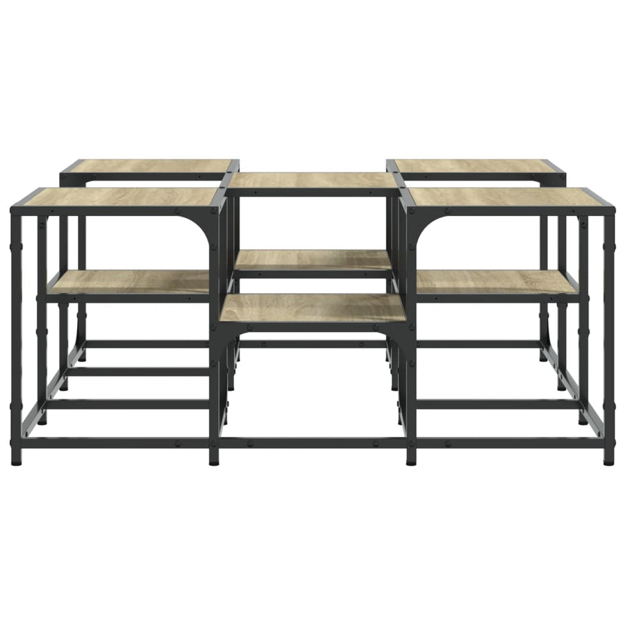 Salontafel Bewerkt Hout Kleurig 91 x 91 x 40 cm Sonoma eiken
