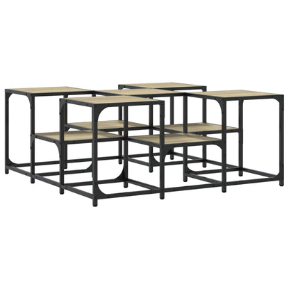 Salontafel Bewerkt Hout Kleurig 91 x 91 x 40 cm Sonoma eiken
