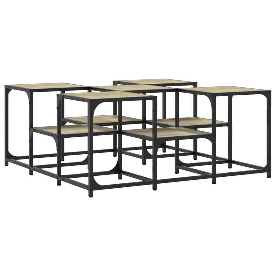 Salontafel Bewerkt Hout Kleurig 91 x 91 x 40 cm Sonoma eiken