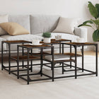 Coffee table 91x91x40 cm engineered wood smoked oak look