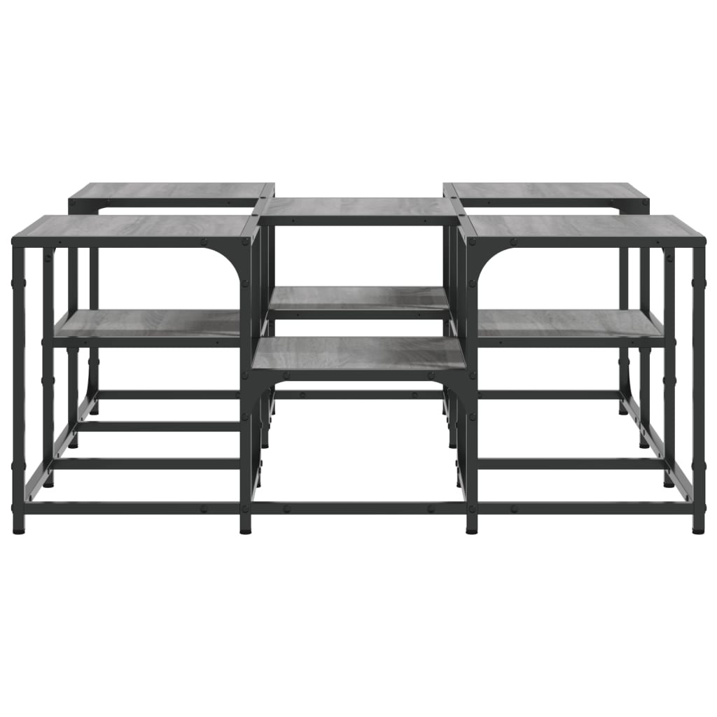 Salontafel Bewerkt Hout Eikenkleurig 91 x 91 x 40 cm Grijs sonoma