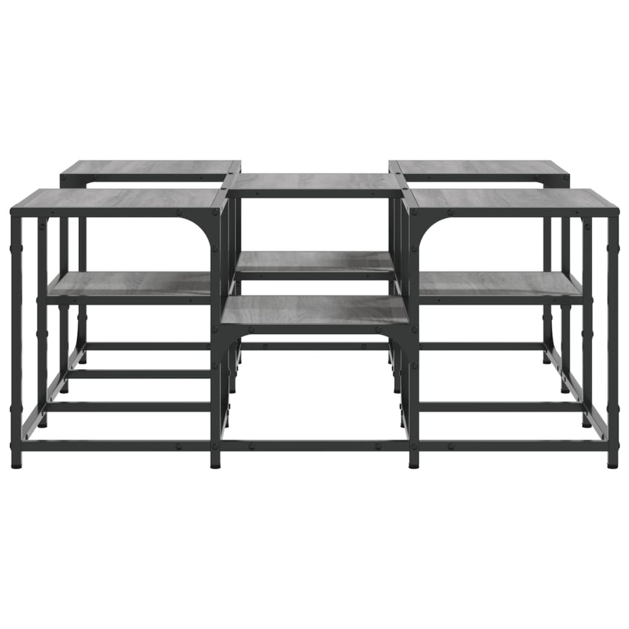 Salontafel Bewerkt Hout Eikenkleurig 91 x 91 x 40 cm Grijs sonoma