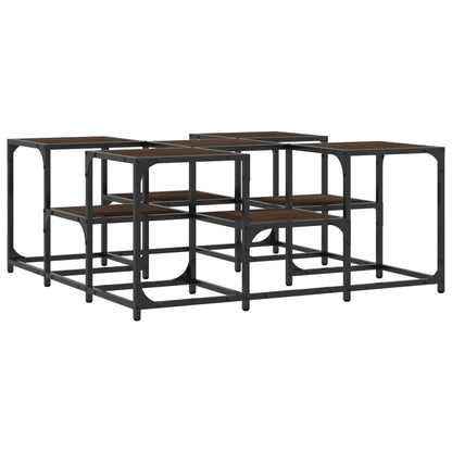 Salontafel Bewerkt Hout Bruineikenkleurig 91 x 91 x 40 cm bruin eikenkleur