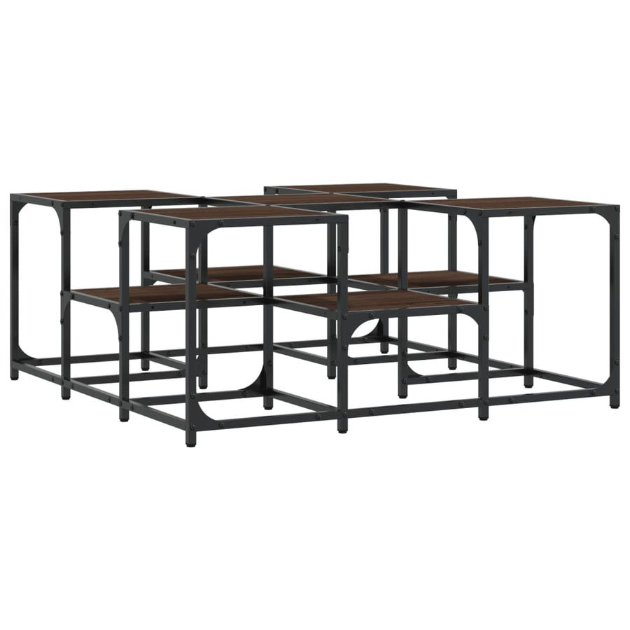 Salontafel Bewerkt Hout Bruineikenkleurig 91 x 91 x 40 cm bruin eikenkleur