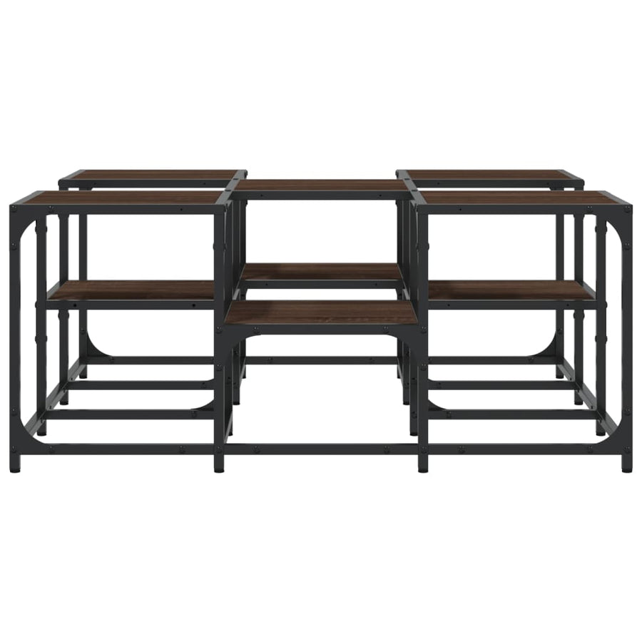 Salontafel Bewerkt Hout Bruineikenkleurig 91 x 91 x 40 cm bruin eikenkleur
