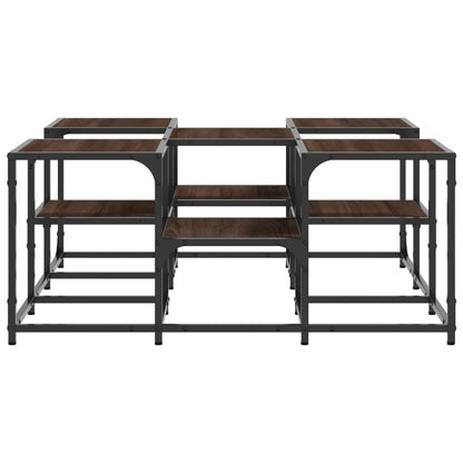 Salontafel Bewerkt Hout Bruineikenkleurig 91 x 91 x 40 cm bruin eikenkleur