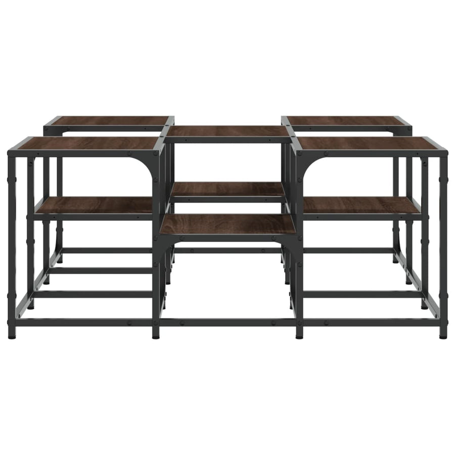 Salontafel Bewerkt Hout Bruineikenkleurig 91 x 91 x 40 cm bruin eikenkleur