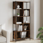 Bookcase 72x28x172 cm engineered wood smoked oak look