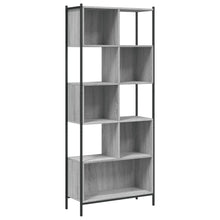 Boekenkast 72X28X72 Cm Bewerkt Hout Eikenkleurig Grijs sonoma