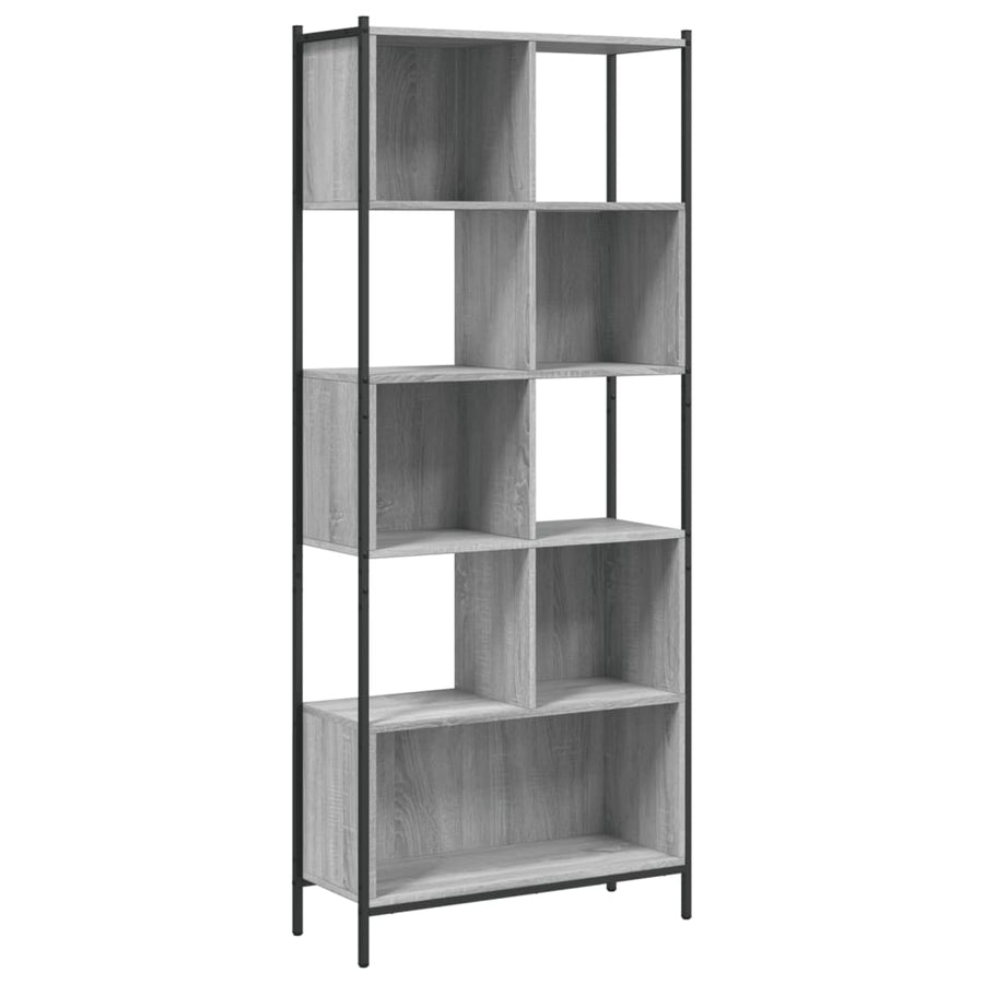 Boekenkast 72X28X72 Cm Bewerkt Hout Eikenkleurig Grijs sonoma