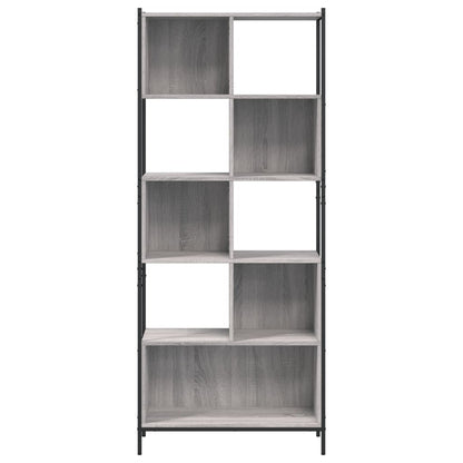 Boekenkast 72X28X72 Cm Bewerkt Hout Eikenkleurig Grijs sonoma