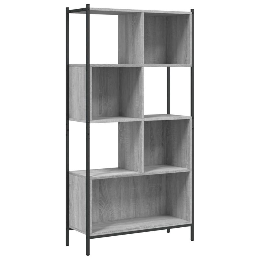 Boekenkast 72X28X72 Cm Bewerkt Hout Eikenkleurig Grijs sonoma