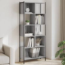 Boekenkast 72X28X72 Cm Bewerkt Hout Eikenkleurig Grijs sonoma
